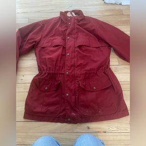 Vintage Eddie Bauer wool lined jacket in dark red